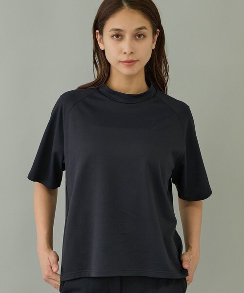 ROPE'(ロペ)の「【NIOR】3Dピケラグランモックシャツ/吸水速乾・接触冷感(Tシャツ/カットソー・レディース・ブラック/ホワイト/ベージュ・L/M/S)」の4枚目の写真