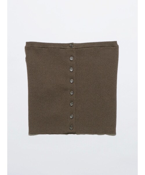 EMODA（エモダ）の「【VEQUM】RIB BUTTON BARE TOP（キャミソール・レディース・グレー/ブラウン・F）」の5枚目の写真