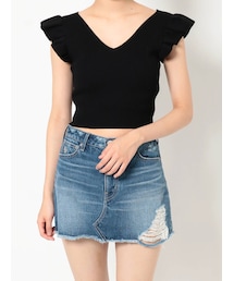 GYDA | 2WAYフリルリブニットTOPS(ニット/セーター)