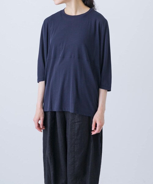 かぐれ（カグレ）の「1dozen　スピンドルTシャツ（Tシャツ/カットソー・レディース・Black/Navy・1）」の6枚目の写真