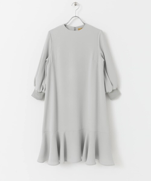 URBAN RESEARCH ROSSO（アーバンリサーチロッソ）の「F by ROSSO　ジョーゼット裾フレアワンピース∴（ワンピース・レディース・NAVY/L/GRAY/BEIGE・FREE）」の5枚目の写真
