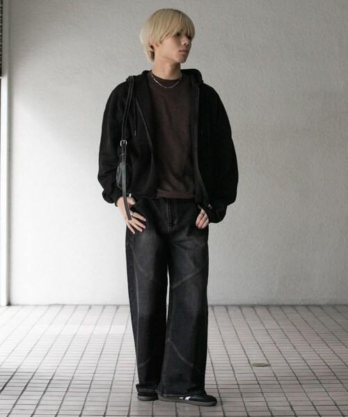 SENSE OF PLACE by URBAN RESEARCH（センスオブプレイスバイアーバンリサーチ）の「バルーンzipルーズパーカー（パーカー・メンズ・CHARCOAL/BLACK/GRAY・M/L）」の9枚目の写真