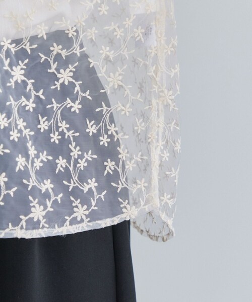VIS（ビス）の「刺しゅうレースオーバーシャツ（シャツ/ブラウス・レディース・キナリ系・F）」の16枚目の写真