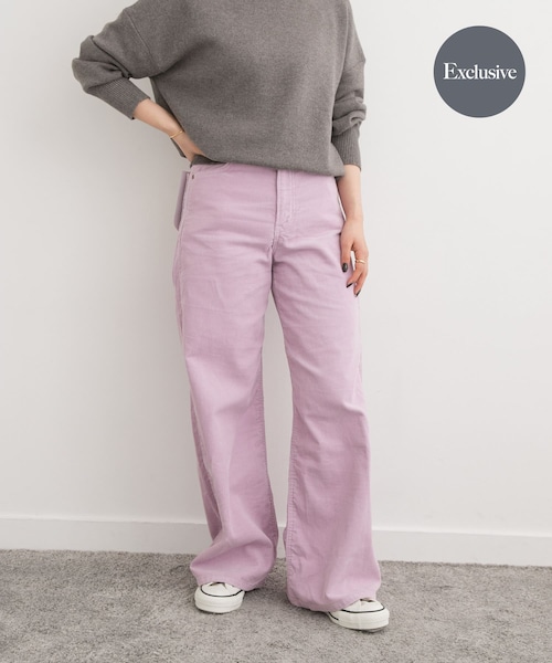 URBAN RESEARCH DOORS（アーバンリサーチドアーズ）の「『別注』Lee×DOORS　コーデュロイパンツ（その他パンツ・レディース・アイボリー/チャコール/パープル・S/M）」の3枚目の写真