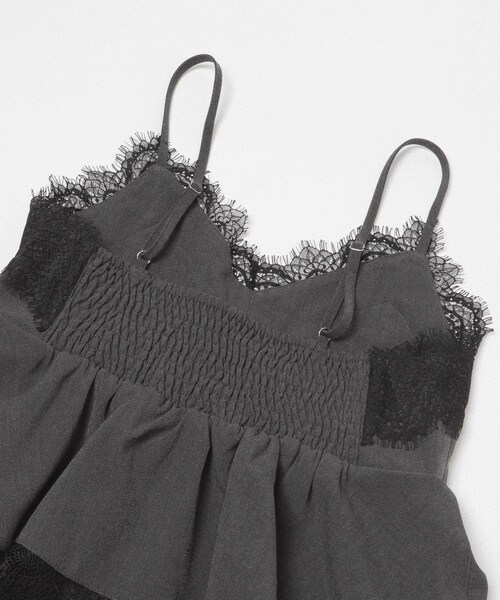 SENSE OF PLACE by URBAN RESEARCH（センスオブプレイスバイアーバンリサーチ）の「レースキャミオールインワン（つなぎ/オールインワン・レディース・CHARCOAL/CAMEL・S/M）」の8枚目の写真