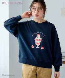 nissen | ＜大きいサイズ＞【トコロコムギ】にゃんこプルオーバー(スウェット)