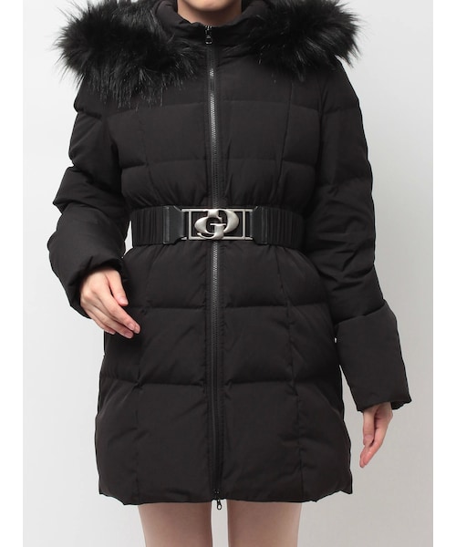 GYDA（ジェイダ）の「GDベルト付きロングダウンコート（ダウンジャケット/コート・レディース・オフホワイト/ブラック・S/M）」の8枚目の写真