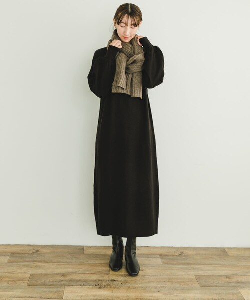 ITEMS URBANRESEARCH（アイテムズ アーバンリサーチ）の「リブニットビッグストール（ストール/ショール・レディース・MOC/RED/GREGE・-）」の10枚目の写真