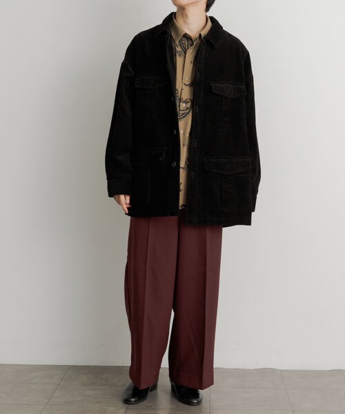 SENSE OF PLACE by URBAN RESEARCH（センスオブプレイスバイアーバンリサーチ）の「『セットアップ対応』 ヘビーコーデュロイBDUジャケット（ミリタリージャケット・メンズ・GRAY/BLACK/NAVY・M/L）」の21枚目の写真