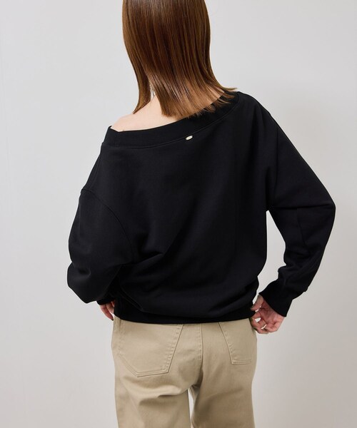 ROPE' PICNIC（ロペピクニック）の「2WAYボートネックスウェット/リンクコーデ（スウェット・レディース・ブラック/ライトグレー/キナリ・F）」の7枚目の写真