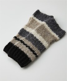 nissen | モヘアニットマルチボーダーハンドウォーマー(手袋)