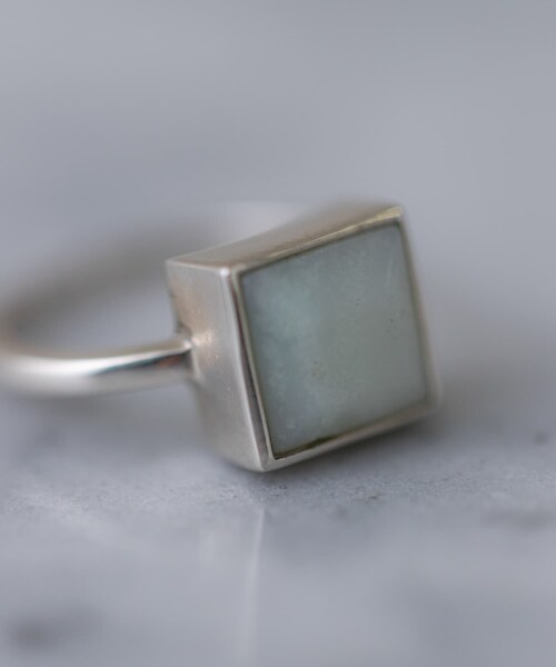 SMELLY（スメリー）の「SMELLY so’　square amazonite ring（リング・レディース・SL/GR・11）」の4枚目の写真