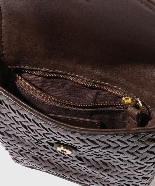 ADAM ET ROPE'(アダムエロペ)の「【Anthology paris/アンソロジー パリ】Leather Mesh Shoulder Bag(ショルダーバッグ・メンズ・ブラック/ダークブラウン・F)」の10枚目の写真
