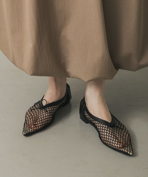 SENSE OF PLACE by URBAN RESEARCH（センスオブプレイスバイアーバンリサーチ）の「メッシュポインテッドシューズ（バレエシューズ・レディース・IVORY/BLACK・S/M/L）」の15枚目の写真