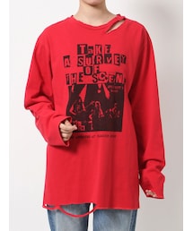 jouetie | ダメージグランジロンT(Tシャツ/カットソー)