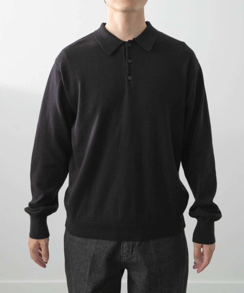 ITEMS URBANRESEARCH（アイテムズ アーバンリサーチ）の「カシミヤ×コットンポロセーター（ニット/セーター・メンズ・GRY/BRD/MOC/BLK・M/L）」の18枚目の写真
