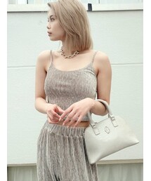 GYDA | 【SETUP着用可】プリーツベロアビスチェ(キャミソール)