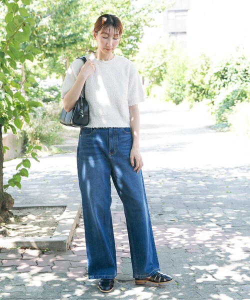ITEMS URBANRESEARCH(アイテムズ アーバンリサーチ)の「デニムストレートパンツ(デニムパンツ・レディース・L.BLU/BLU・S/M)」の18枚目の写真