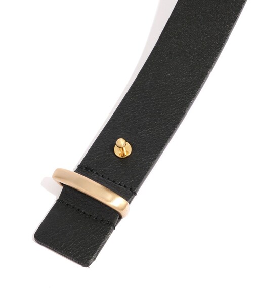 ROPE'(ロペ)の「ギボシロングベルト(ベルト・レディース・ブラック/ダークブラウン・F)」の3枚目の写真