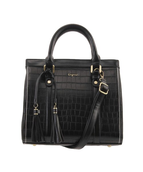 RUNWAY channel SELECTION（ランウェイチャンネルセレクション）の「【Ungrid】クロコ型押しマグネットバッグ（ハンドバッグ・レディース・ブラック/ワイン/キャメル/ダークブラウン・F）」の2枚目の写真