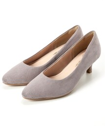 nissen | 【ゆったり幅広】ポインテッドトゥミドルヒールパンプス（低反発中敷）（ワイズ４Ｅ）(パンプス)