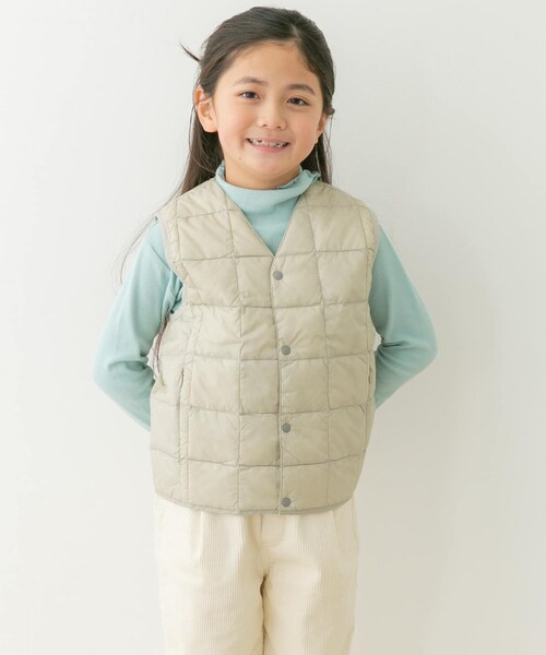URBAN RESEARCH DOORS(アーバンリサーチドアーズ)の「TAION V-NECK BUTTON DOWN VEST(KIDS)(ダウンジャケット/コート・キッズ・ICEGRAY/BLACK/BEIGE・110/120/130/140)」の5枚目の写真