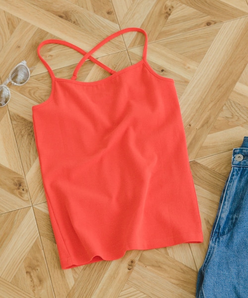 ITEMS URBANRESEARCH（アイテムズ アーバンリサーチ）の「リップルバッククロスキャミソール（キャミソール・レディース・TRQ/BLK/GREGE/RED/WHT・FREE）」の5枚目の写真