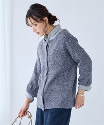 nissen | 大きいサイズ 静電気が起きにくい洗濯機で洗えるワッフル編ニットカーディガン(カーディガン/ボレロ)