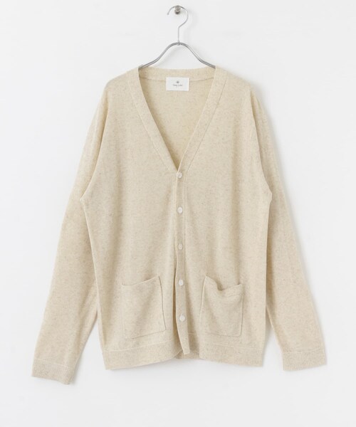 URBAN RESEARCH Sonny Label（アーバンリサーチサニーレーベル）の「『洗濯可』リネン混Vネックニットカーディガン（カーディガン/ボレロ・メンズ・オレンジ/オフ/グリーン/ネイビー・M/L）」の10枚目の写真