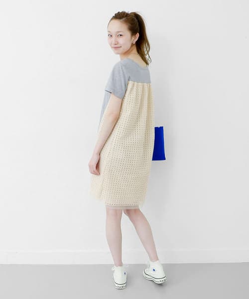 BACKレース切替カットワンピース