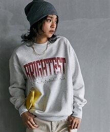 GEVS. | 大きいサイズロゴプリント裏起毛プルオーバーGEVS.(スウェット)