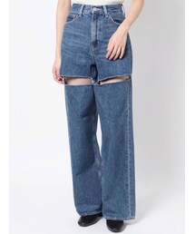 EVRIS | フロントスラッシュワイドパンツ(デニムパンツ)