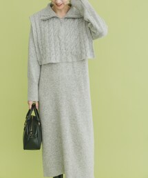 ITEMS URBANRESEARCH | ハーフジップニットセットワンピース(ワンピース)