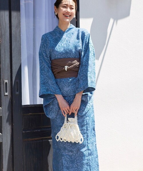 ROPE' PICNIC（ロペピクニック）の「【emur/エミュール】1人で着られる浴衣キャミワンピースセット（浴衣・レディース・ブルー/ラベンダー・38）」の12枚目の写真