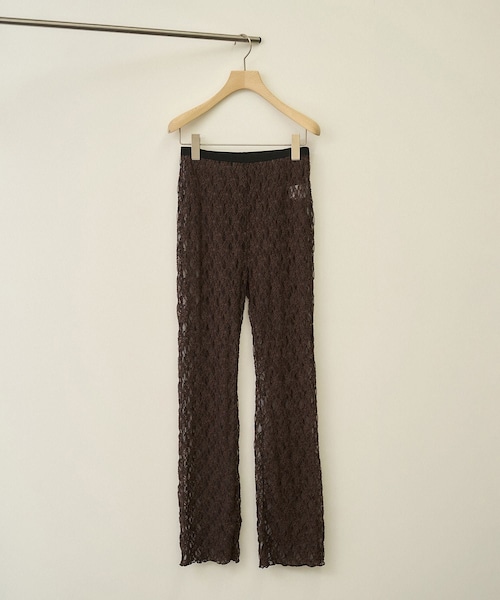 ADAM ET ROPE'（アダムエロペ）の「シアーレースレギンス［ストレッチ］（レギンス/スパッツ・レディース・ブラック/オフホワイト/ブラウン系・F）」の11枚目の写真
