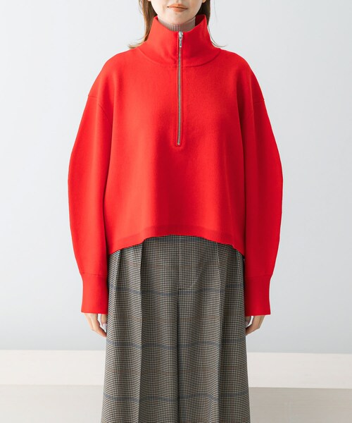 URBAN RESEARCH ROSSO（アーバンリサーチロッソ）の「ハーフジップニット（ニット/セーター・レディース・L/GREIGE/RED・FREE）」の21枚目の写真