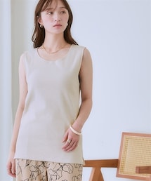nissen | 前後２WAY綿混タンクトップ(Tシャツ/カットソー)
