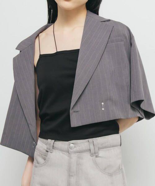 KBF（ケイビーエフ）の「アシンメトリーカップ付キャミ（キャミソール・レディース・OFF/NAVY/BLACK・one）」の11枚目の写真