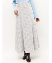 MERCURYDUO | バックレースアップツイードフレアスカート(スカート)