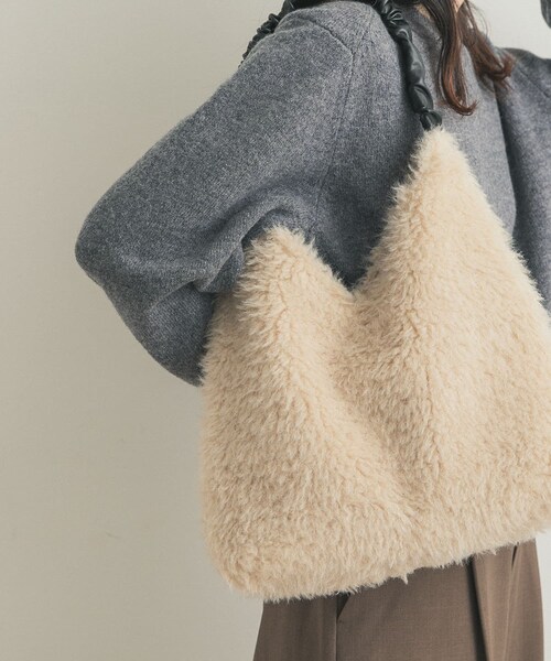 URBAN RESEARCH DOORS（アーバンリサーチドアーズ）の「ファーハンドルバッグ（トートバッグ・レディース・IVORY/BROWN・one）」の7枚目の写真