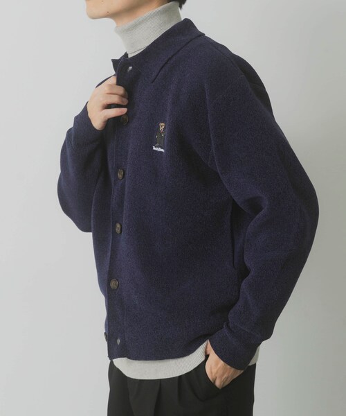 ITEMS URBANRESEARCH（アイテムズ アーバンリサーチ）の「Teddy Bear Wフェイスニットシャツカーディガン（カーディガン/ボレロ・メンズ・OFF/NVY/MOC・M/L）」の19枚目の写真
