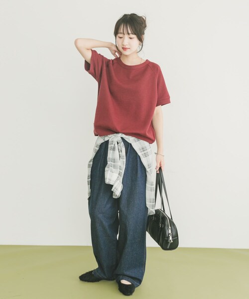 ITEMS URBANRESEARCH(アイテムズ アーバンリサーチ)の「ラメハンソデスウェットプルオーバー(スウェット・レディース・GRY/NVY/CHERRY・FREE)」の21枚目の写真