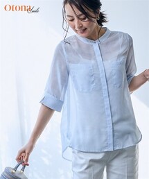 SMILE LAND | ストライプ柄シアーシャツ【OtonaSMILE】(シャツ/ブラウス)