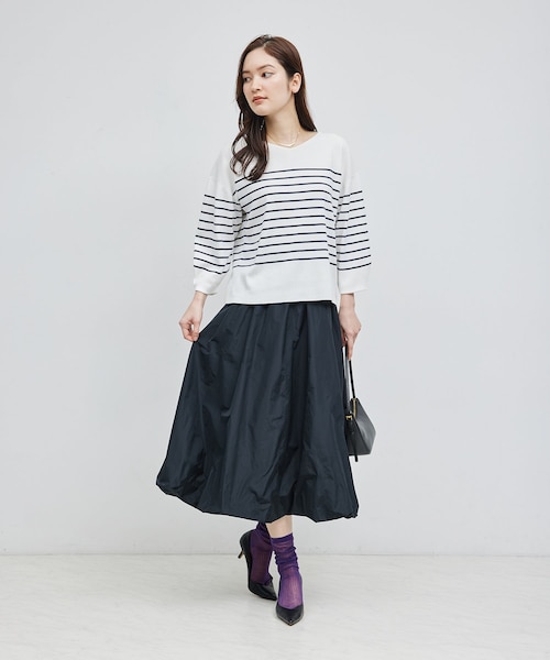 ROPE'(ロペ)の「リブシアーソックス(ソックス/靴下・レディース・グレー/キナリ/パープル系・F)」の20枚目の写真
