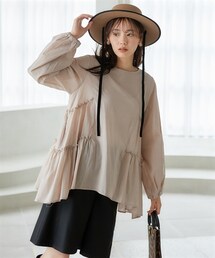 miclat | 大きいサイズ　ギャザーフレアチュニック　miclat(シャツ/ブラウス)