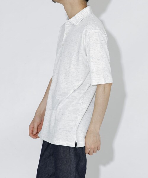 URBAN RESEARCH ROSSO（アーバンリサーチロッソ）の「『WEB限定』『XLサイズあり』 リネン混カノコポロシャツ（ポロシャツ・メンズ・BROWN/IVORY/KHAKI/CHARCOAL/BLACK・S/M/L/XL）」の19枚目の写真