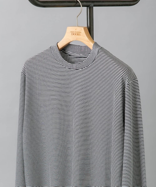 URBAN RESEARCH DOORS(アーバンリサーチドアーズ)の「『抗菌/防臭』LIFE STYLE TAILOR シルケットポンチストレッチ長袖Tシャツ(シャツ/ブラウス・メンズ・WHT-NVY/WHITE/CHARCOAL・M/L)」の3枚目の写真