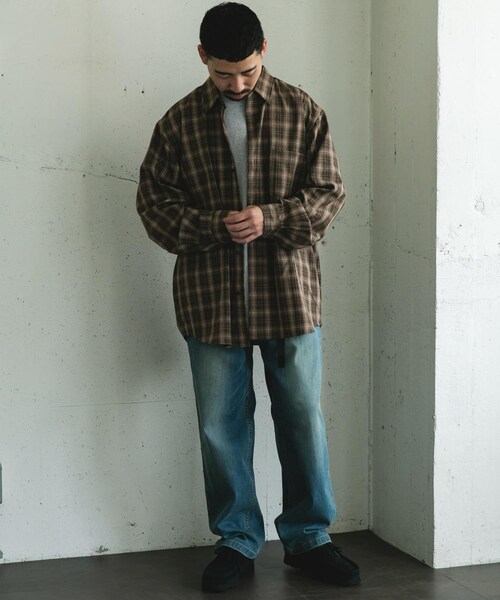 URBAN RESEARCH DOORS（アーバンリサーチドアーズ）の「オンブレチェックレギュラーカラーシャツ（シャツ/ブラウス・メンズ・BRN CHECK/BLK CHECK・M/L）」の15枚目の写真