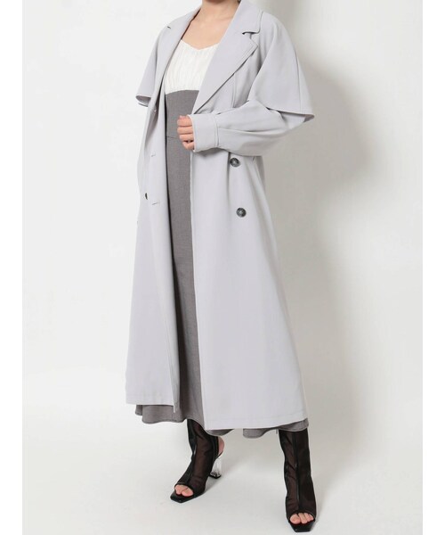 MERCURYDUO（マーキュリーデュオ）の「2WAYケープトレンチコート（トレンチコート・レディース・アイボリー/ライトグレー/ベビーピンク/ピンク・S/M）」の3枚目の写真