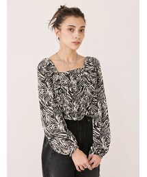 EVRIS | シャーリングショートトップス(シャツ/ブラウス)